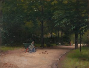 Å mate fugler i parken